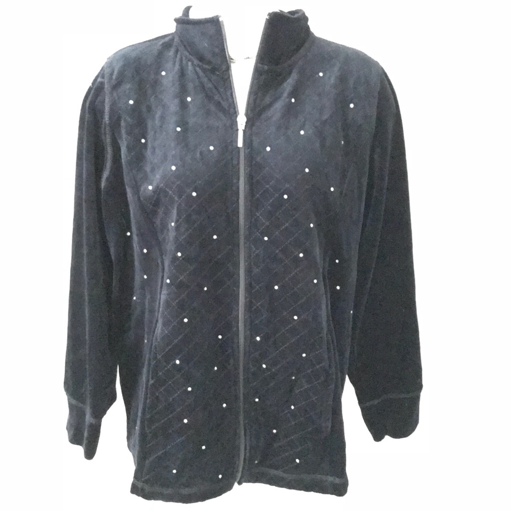 Quacker Factory Studded Velour Jacket